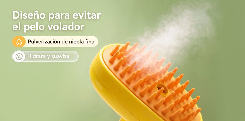 PurrMist™ — Cepillo Deslanador de Vapor Ultrasónico 3 en 1 🐱✨