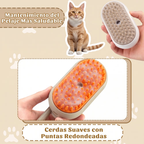 PurrMist™ — Cepillo Deslanador de Vapor Ultrasónico 3 en 1 🐱✨