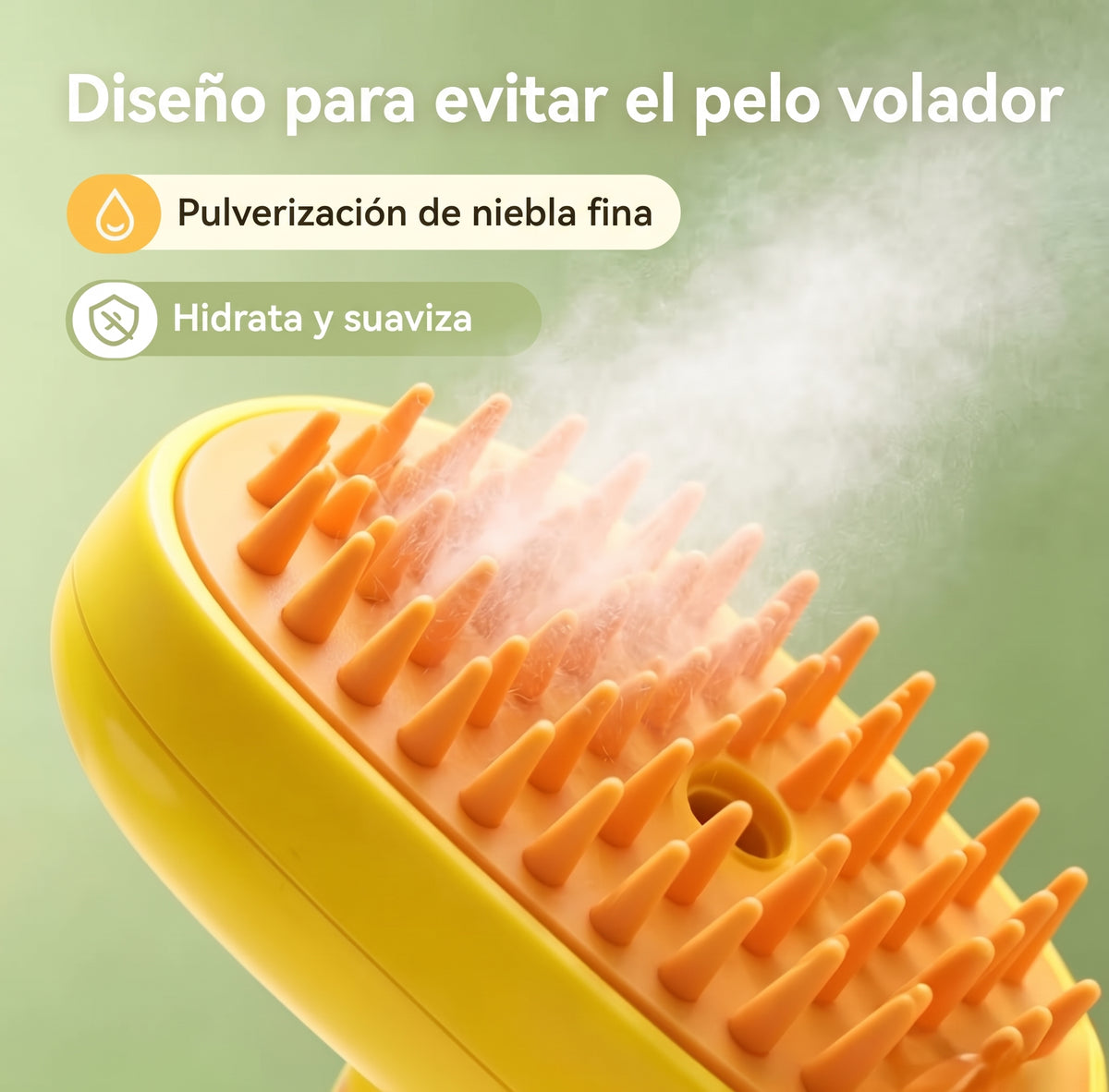 PurrMist™ — Cepillo Deslanador de Vapor Ultrasónico 3 en 1 🐱✨