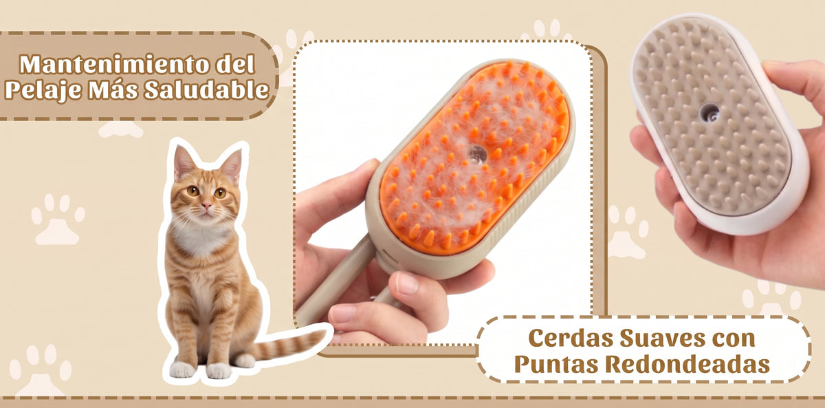 PurrMist™ — Cepillo Deslanador de Vapor Ultrasónico 3 en 1 🐱✨